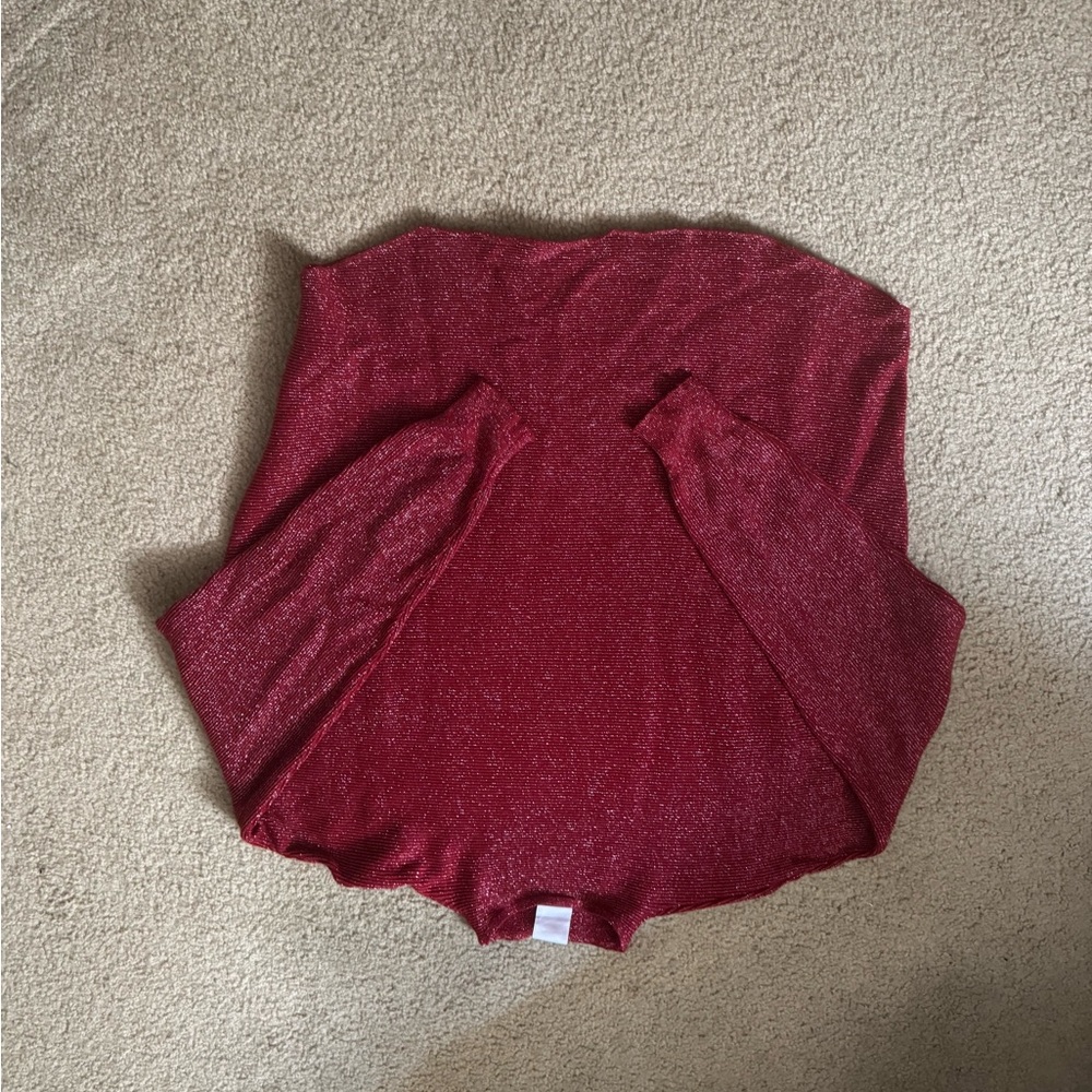 Sparkly Red Long Sleeve Top